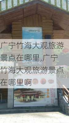 广宁竹海大观旅游景点在哪里,广宁竹海大观旅游景点在哪里啊