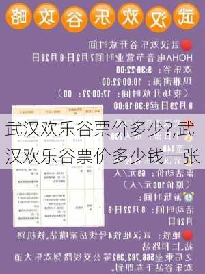 武汉欢乐谷票价多少?,武汉欢乐谷票价多少钱一张