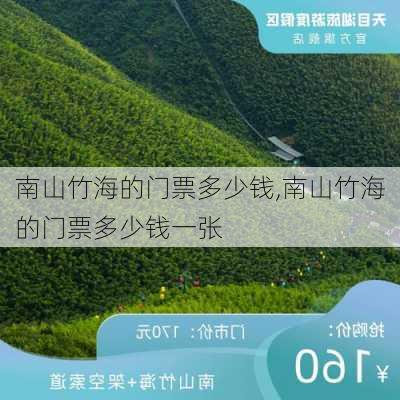 南山竹海的门票多少钱,南山竹海的门票多少钱一张