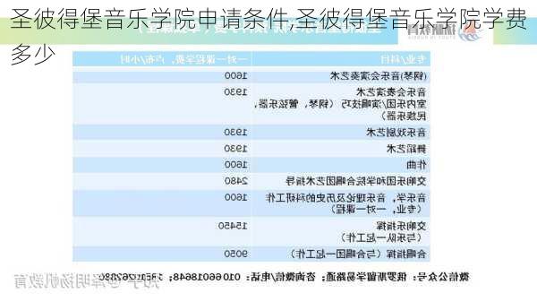 圣彼得堡音乐学院申请条件,圣彼得堡音乐学院学费多少