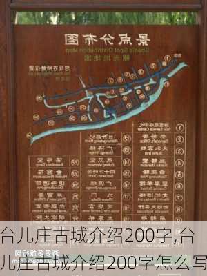 台儿庄古城介绍200字,台儿庄古城介绍200字怎么写