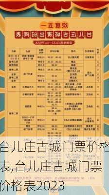 台儿庄古城门票价格表,台儿庄古城门票价格表2023