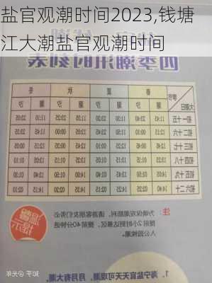 盐官观潮时间2023,钱塘江大潮盐官观潮时间