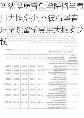 圣彼得堡音乐学院留学费用大概多少,圣彼得堡音乐学院留学费用大概多少钱