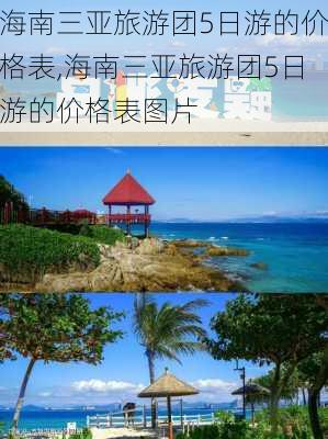 海南三亚旅游团5日游的价格表,海南三亚旅游团5日游的价格表图片