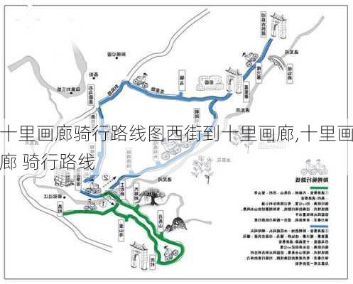 十里画廊骑行路线图西街到十里画廊,十里画廊 骑行路线