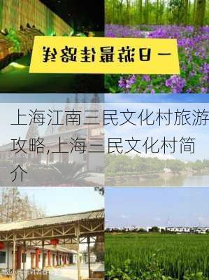 上海江南三民文化村旅游攻略,上海三民文化村简介