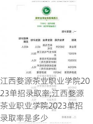 江西婺源茶业职业学院2023单招录取率,江西婺源茶业职业学院2023单招录取率是多少