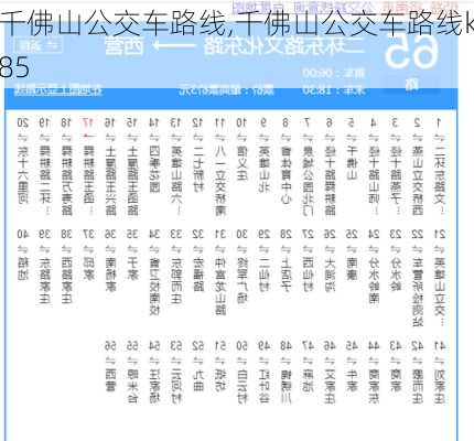 千佛山公交车路线,千佛山公交车路线k85